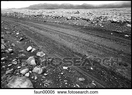 Stock Photography - off-road, road, street, stones, rock, fog, atmosphere. Fotosearch