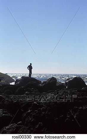 Stock Image - Oregon, beach, USA, coast, sand, sea, wideness. Fotosearch