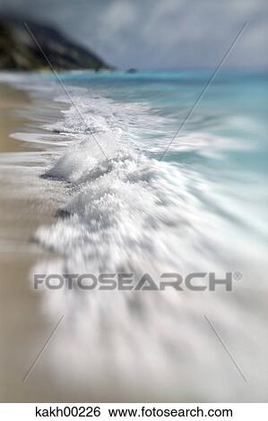 Stock Photograph - sea, artistic impression, beach, wave, waves, surge, breakers. Fotosearch