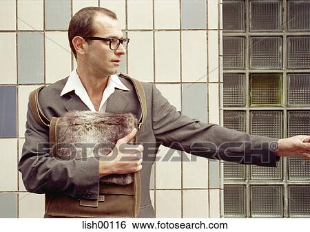 Stock Photograph - shoulder bag, suit, elegant, pocket, bag, shirt. Fotosearch