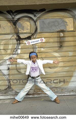 Stock Photo - speaker, fashion, sprayed, children, model, Models, parcel of land. Fotosearch