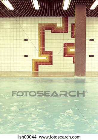 Picture - swimming pool, mosaic, indoor photo, water, waters, aquatic, samples. Fotosearch