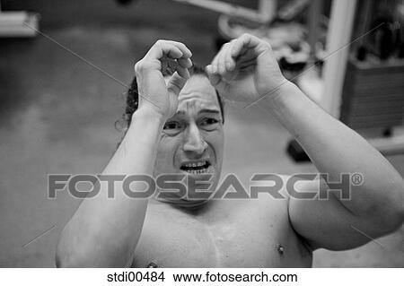 Picture - torso, bodybuilding, house, gym, shop, arms. Fotosearch