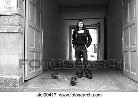 Stock Photo - torso, bodybuilding, sport, woman, shop, upper part of the body, arms. Fotosearch