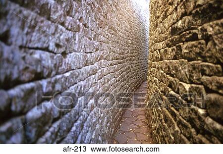 Alley Between Stone Walls Great Zimbabwe View Large Photo Image Stock Image - Alley Between Stone Walls Great Zimbabwe. Fotosearch