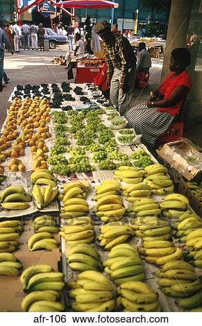 Stock Photograph - Fruit Market Stall Johannesburg South Africa. Fotosearch