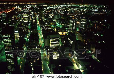 Stock Photo - Johannesburg at Night South Africa. Fotosearch