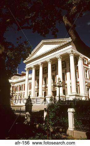 Portico of Parliament Building South Africa View Large Photo Image Stock Photograph - Portico of Parliament Building South Africa. Fotosearch