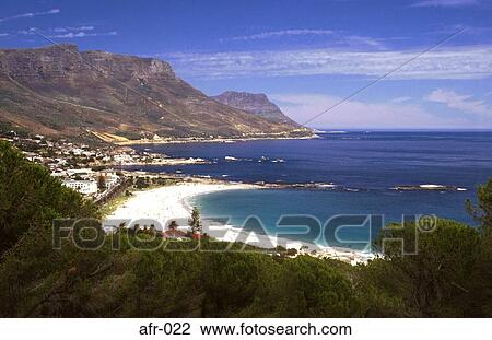 Stock Image - Sandy Beach Clifton Bay Cape Town South Africa. Fotosearch