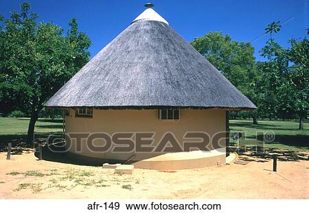 Traditional Round Mud Brick Hut South Africa View Large Photo Image Stock Photo - Traditional Round Mud Brick Hut South Africa. Fotosearch