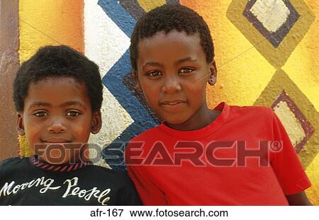 Two Black Children South Africa View Large Photo Image Stock Photo - Two Black Children South Africa. Fotosearch