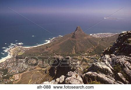 View of Coast From Table Mountain South Africa View Large Photo Image Stock Photo - View of Coast From Table Mountain South Africa. Fotosearch