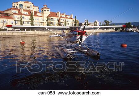 Cessna Floatplane Taxiing Kelowna Canada View Large Photo Image Stock Photo - Cessna Floatplane Taxiing Kelowna Canada. Fotosearch