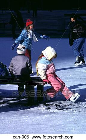 Children Ice-skating Toronto Canada View Large Photo Image Stock Photography - Children Ice-skating Toronto Canada. Fotosearch