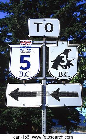 Direction Arrows on Highway British Columbia Canada View Large Photo Image Stock Photograph - Direction Arrows on Highway British Columbia Canada. Fotosearch