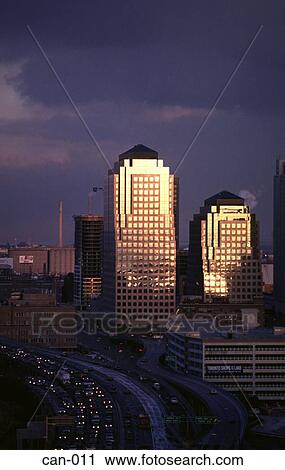 Stock Image - Evening View of World Trade Centre Toronto Canada. Fotosearch