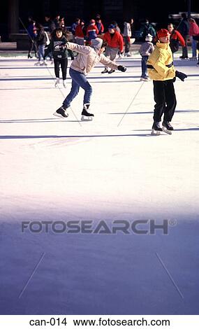 Picture - Ice-skating Rink Toronto Canada. Fotosearch