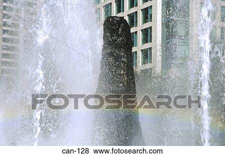 Modern Art Sculpture in Fountain Vancouver Canada View Large Photo Image Stock Photo - Modern Art Sculpture in Fountain Vancouver Canada. Fotosearch