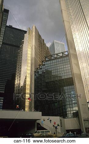 Modern Glass Buildings Esplanade Toronto Canada View Large Photo Image Stock Photograph - Modern Glass Buildings Esplanade Toronto Canada. Fotosearch