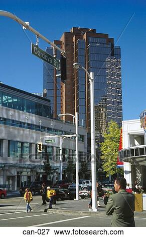 Modern Office and Sign Cordova St. Vancouver Canada View Large Photo Image Stock Photo - Modern Office and Sign Cordova St. Vancouver Canada. Fotosearch