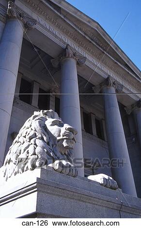 Portico and Stone Lion Vancouver Art Gallery Canada View Large Photo Image Stock Photograph - Portico and Stone Lion Vancouver Art Gallery Canada. Fotosearch