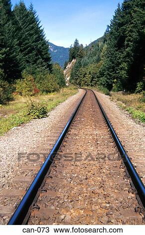 Railway Track through Woods Fraser Canyon Canada View Large Photo Image Stock Image - Railway Track through Woods Fraser Canyon Canada. Fotosearch