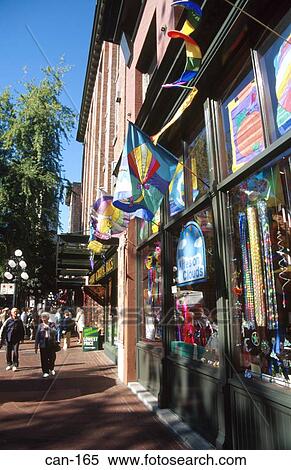 Shops on Old Street Gastown Vancouver Canada View Large Photo Image Stock Photography - Shops on Old Street Gastown Vancouver Canada. Fotosearch