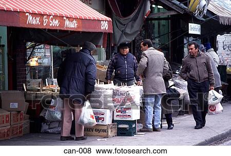 Stock Photo - Traders in Kensington Market Toronto Canada. Fotosearch