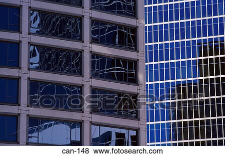 Stock Photo - Windows in Modern Offices Vancouver Canada. Fotosearch