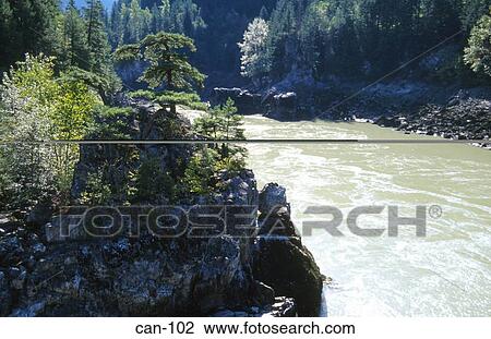 Stock Image - Wooded Gorge Fraser Canyon Canada. Fotosearch