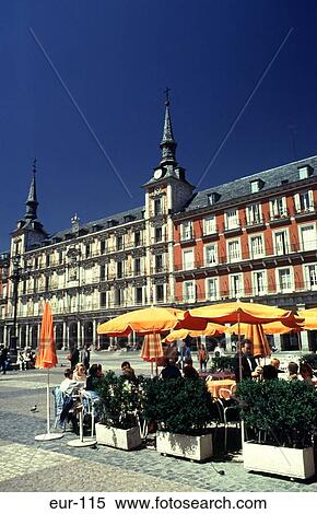 Stock Photography - Cafe Plaza Mayor Madrid Spain. Fotosearch