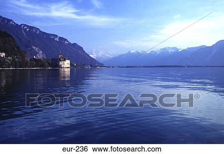 Stock Photograph - Chateau De Chillon Montreaux Switzerland. Fotosearch