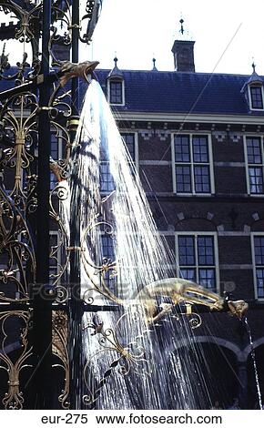 Stock Photography - Detail of Fountain The Hague Netherlands. Fotosearch