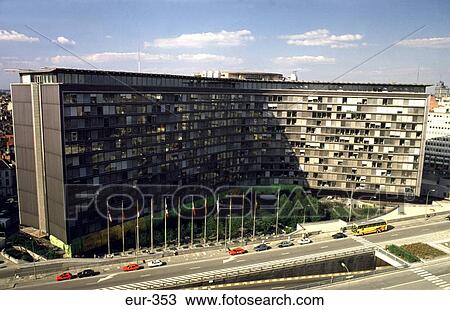 Stock Image - EU Headquarters Building Brussels Belgium. Fotosearch