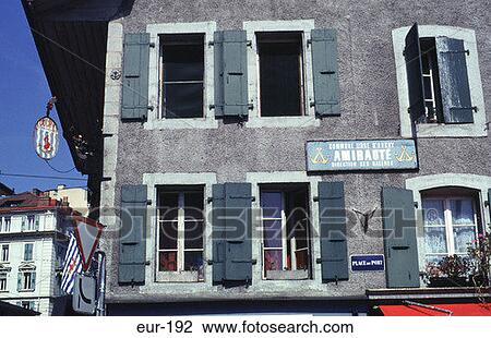 Facade of Shop with Signage Place Du Port Lausanne View Large Photo Image Stock Image - Facade of Shop with Signage Place Du Port Lausanne. Fotosearch