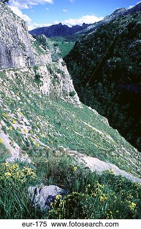 Stock Photography - Mountain Road Picos Del Europa Spain. Fotosearch