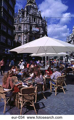 Outdoor Cafe Antwerp Belgium View Large Photo Image Picture - Outdoor Cafe Antwerp Belgium. Fotosearch