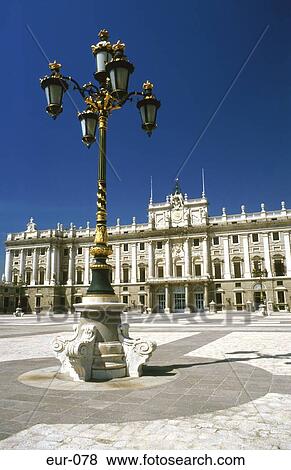 Palace Real Madrid Spain View Large Photo Image Stock Photo - Palace Real Madrid Spain. Fotosearch