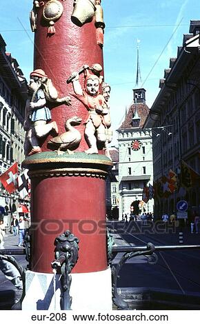 Piper Fountain Spital Gasse Bern Switzerland View Large Photo Image Stock Photo - Piper Fountain Spital Gasse Bern Switzerland. Fotosearch