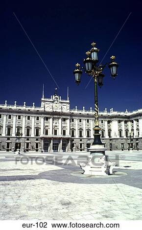 Plaza De La Armeria Palacio Real Madrid Spain View Large Photo Image Stock Image - Plaza De La Armeria Palacio Real Madrid Spain. Fotosearch