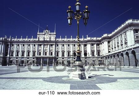 Plaza De La Armeria Palacio Real Madrid Spain View Large Photo Image Stock Image - Plaza De La Armeria Palacio Real Madrid Spain. Fotosearch