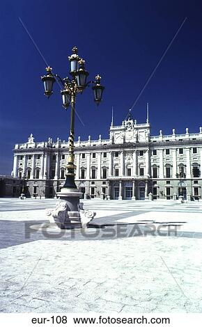 Plaza De La Armeria Palacio Real Madrid Spain View Large Photo Image Stock Photo - Plaza De La Armeria Palacio Real Madrid Spain. Fotosearch