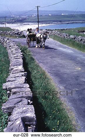 Pony and Trap Aran Ireland View Large Photo Image Stock Photo - Pony and Trap Aran Ireland. Fotosearch