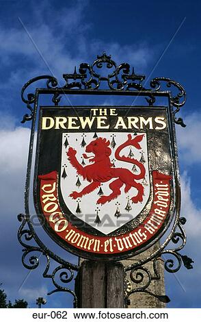 Stock Image - Pub Sign Devon England Britain. Fotosearch