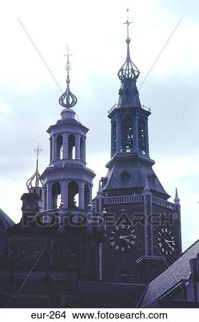 Picture - Spires of Grote Kerk The Hague Netherlands. Fotosearch