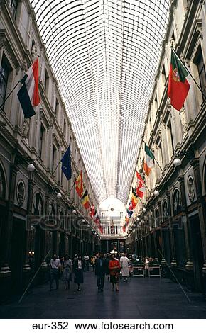 St Huberts Gallery Shopping Arcade Brussels View Large Photo Image Stock Image - St Huberts Gallery Shopping Arcade Brussels. Fotosearch