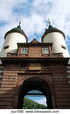 Towers Gateway On Old Bridge Heidelberg Germany View Large Photo Image Stock Photograph - Towers Gateway On Old Bridge Heidelberg Germany. Fotosearch