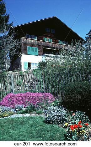 Traditional House Spiez Switzerland View Large Photo Image Stock Image - Traditional House Spiez Switzerland. Fotosearch