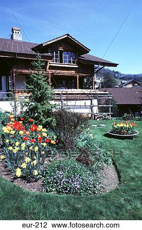 Traditional House Spiez Switzerland View Large Photo Image Stock Image - Traditional House Spiez Switzerland. Fotosearch