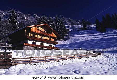 Tyrolean House in Snow Alpbach Austria View Large Photo Image Stock Image - Tyrolean House in Snow Alpbach Austria. Fotosearch